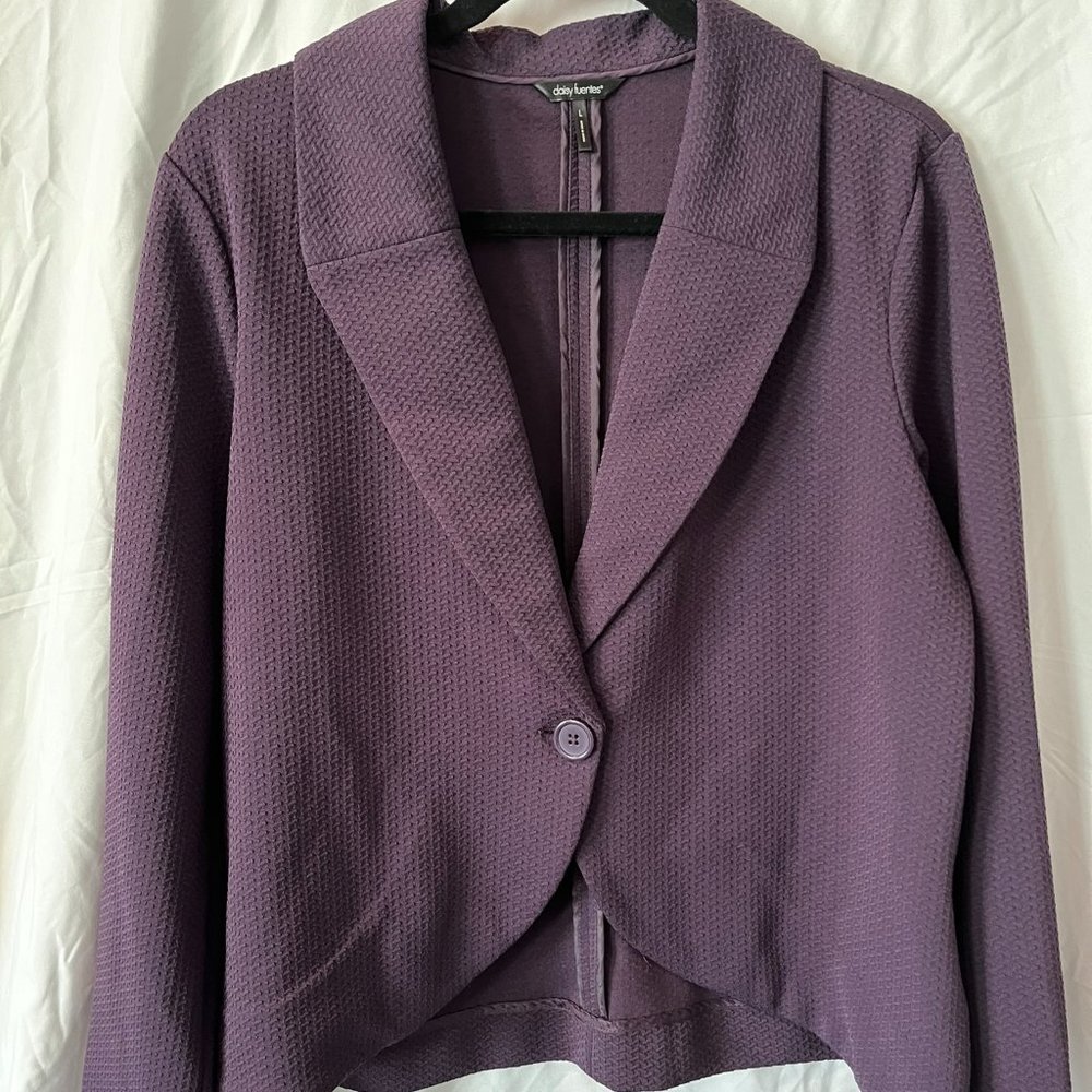 Daisy Fuentes purple blazer, sz L